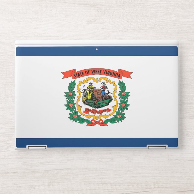 HP laptop skin with flag of West Virginia, USA (Front)