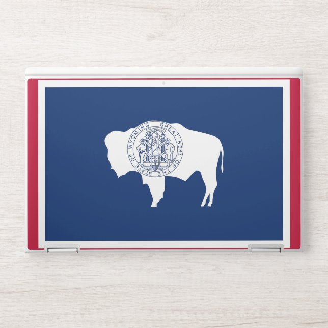 HP laptop skin with flag of Wyoming, USA (Front)