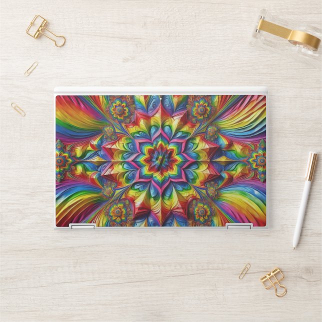 HP laptop skin with LGBTQ Colors (Desk)