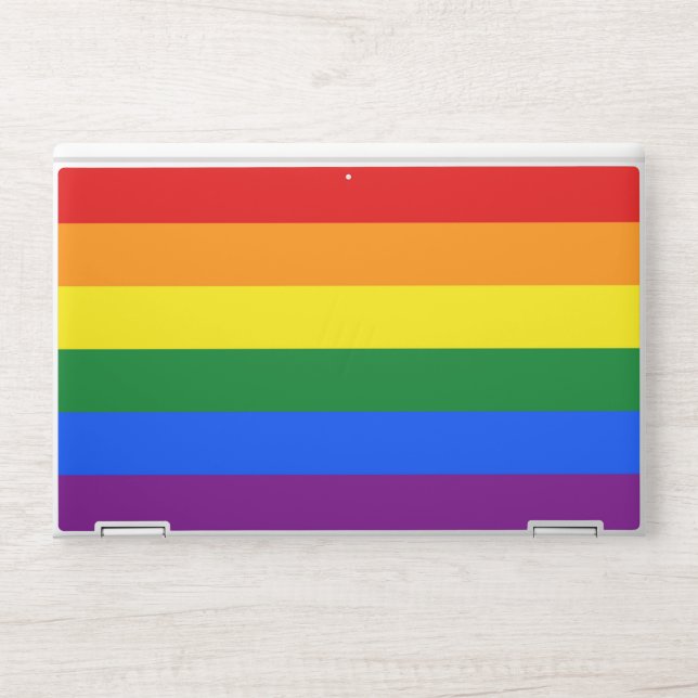 HP laptop skin with Pride Rainbow flag of LGBT (Front)