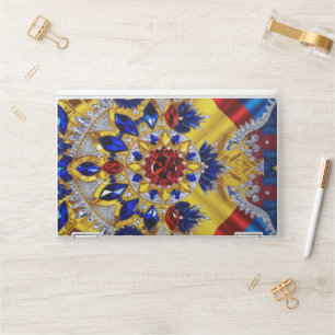 HP laptop skin with Romanian Colors