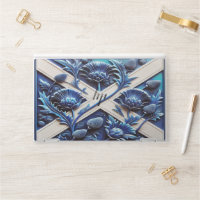 HP laptop skin with Scottish Thistles Design