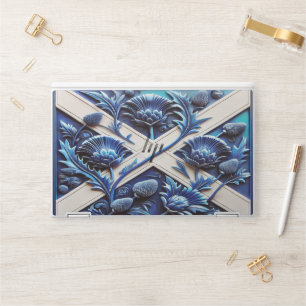 HP laptop skin with Scottish Thistles Design