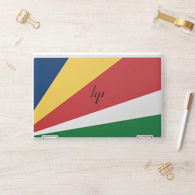 HP laptop skin with Seychelles Colors (Desk)