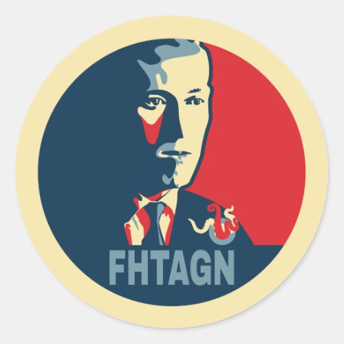 Hp Lovecraft FHTAGN Hope Style Classic Round Sticker