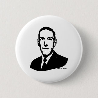 HP Lovecraft Portrait Button