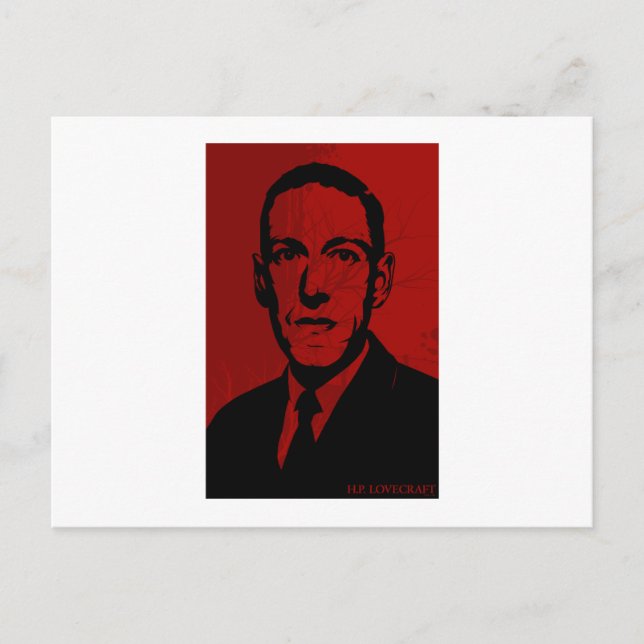 HP Lovecraft Portrait Postcard (Front)