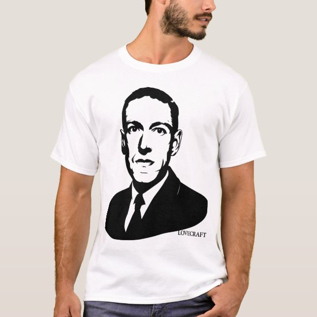 HP Lovecraft Portrait T-Shirt (Front)