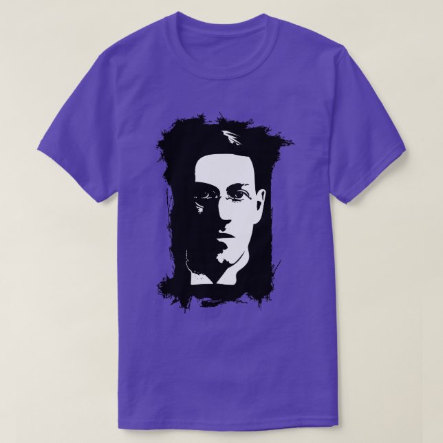 HP Lovecraft Splatter background T-Shirt (Design Front)