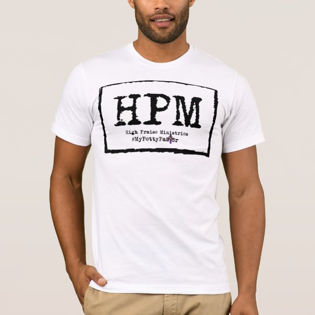 HPM MY PASTOR PETTY T-SHIRT WHITE AND BLACK (Front)