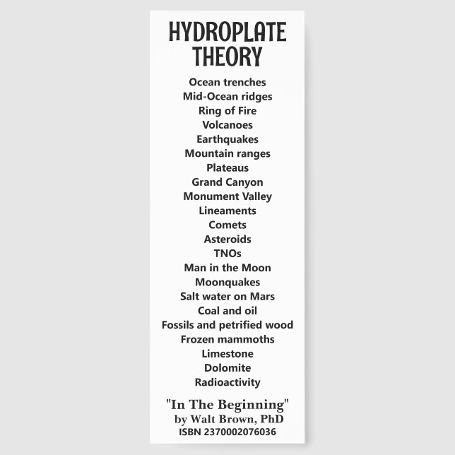 HPT Fountains of the Great Deep bookmakr Bookmarks (Back)