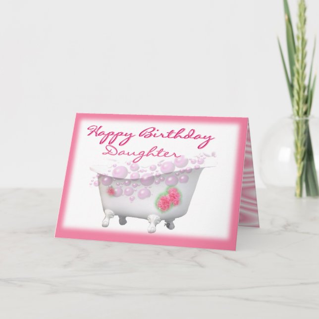 HpyBdayDaughter-customize-any occasion Card (Front)