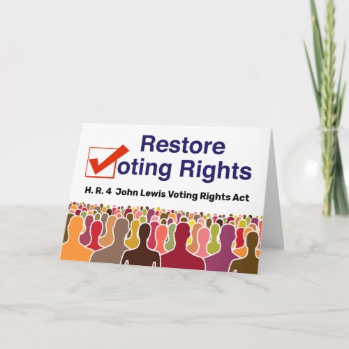 HR4 John Lewis Voting Rights Act Card