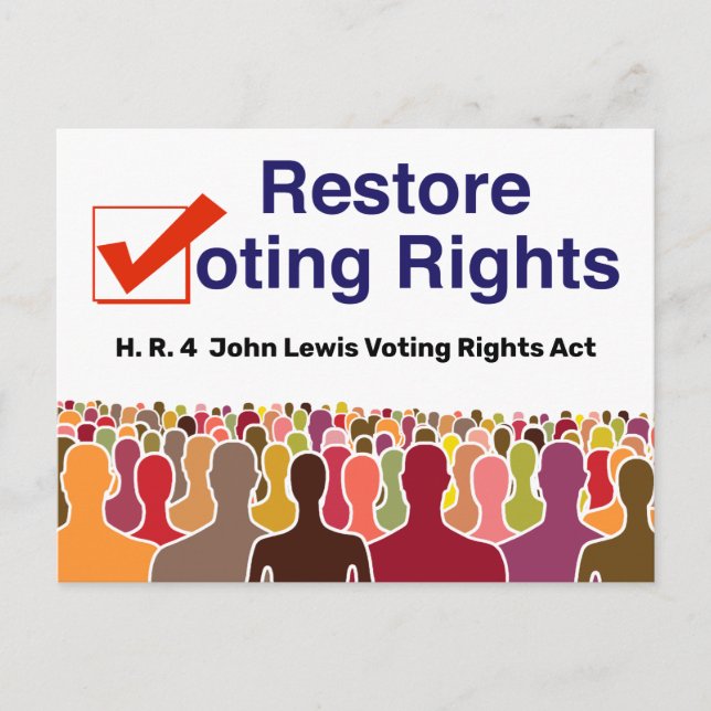 HR4 John Lewis Voting Rights Act Postcard (Front)