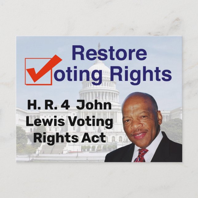 HR4 John Lewis Voting Rights Act Postcard (Front)