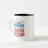 HR Assistant Funny Quote Human Resources Two-Tone Coffee Mug (Front Left)