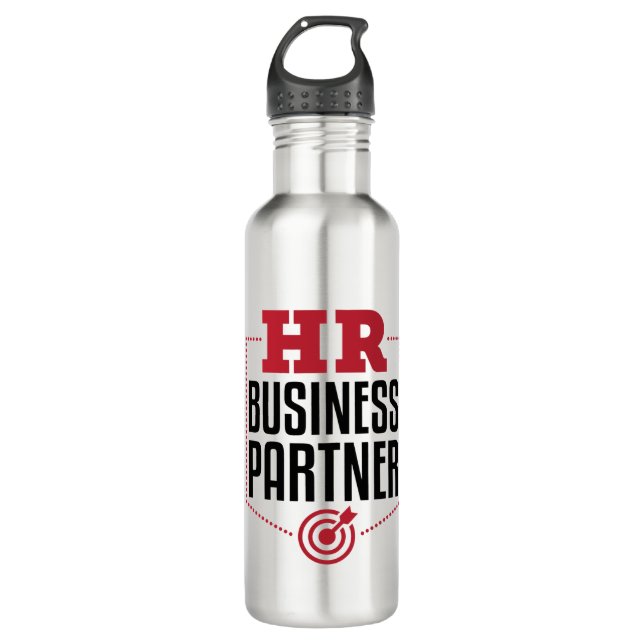 HR Business Partner Human Resources Stainless Steel Water Bottle (Front)