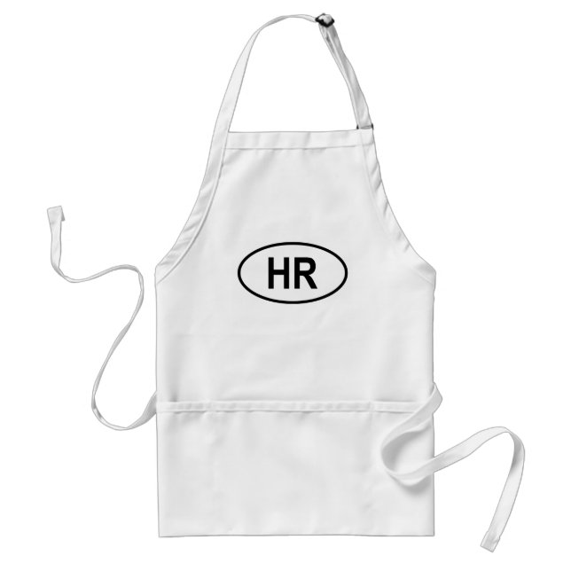 "HR" Croatia Adult Apron (Front)
