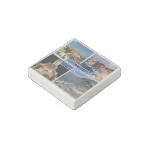 HR Croatia - Dubrovnik - Walls - Medieval fortress Stone Magnet