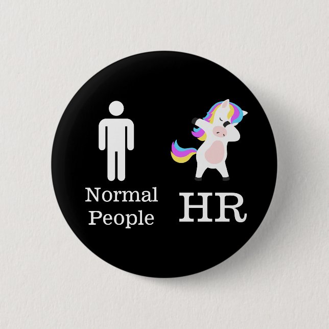 HR 🦄 Dabbing Unicorn CUSTOMIZABLE Pin (Front)