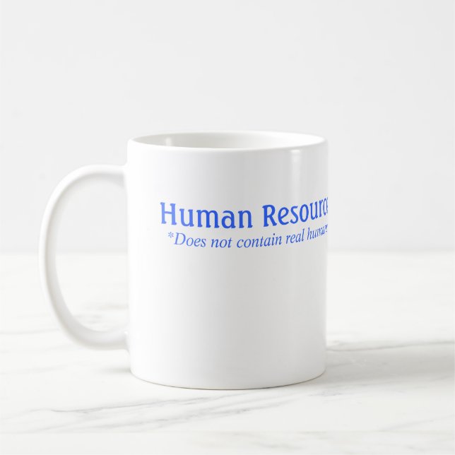 HR does not contain real humans Coffee Mug (Left)