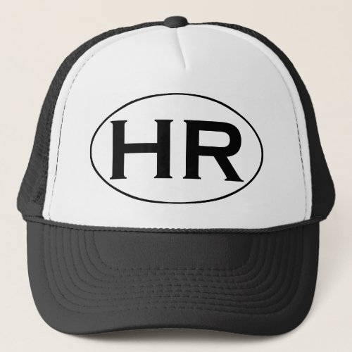 HR Hampton Roads Black and White Oval Logo Trucker Hat