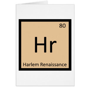 Hr - Harlem Renaissance Art Periodic Table Symbol Cards