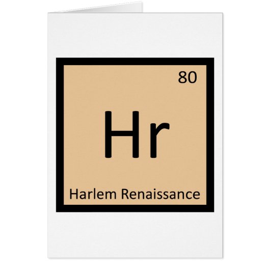 Hr - Harlem Renaissance Art Periodic Table Symbol Cards (Front)
