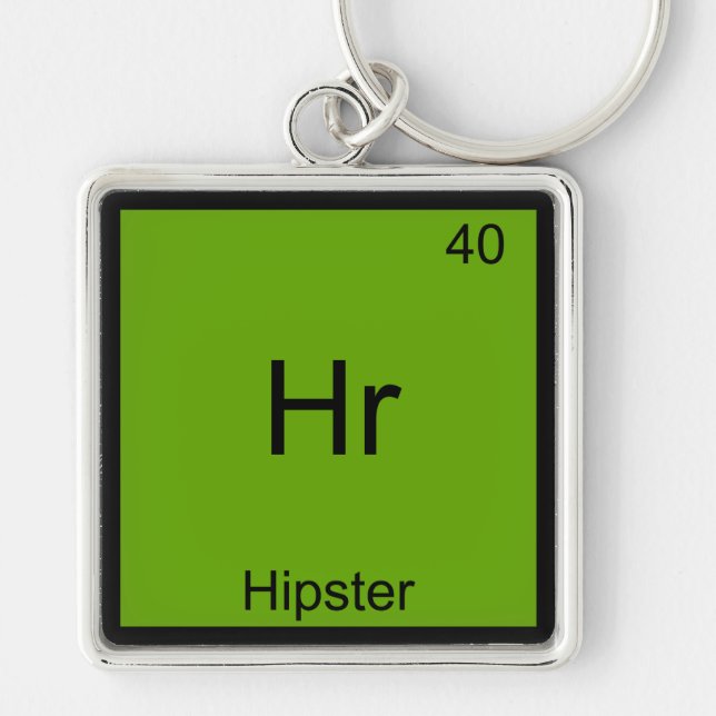 Hr - Hipster Funny Element Meme Chemistry T-Shirt Keychain (Front)