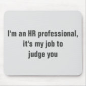 HR Human Resources Funny Humor Mousepad (Front)