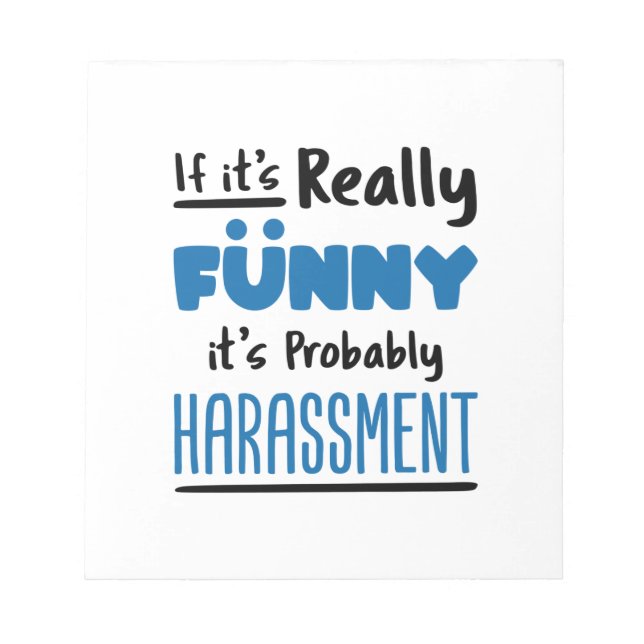 HR Human Resources If It's Really Funny Notepad (Front)