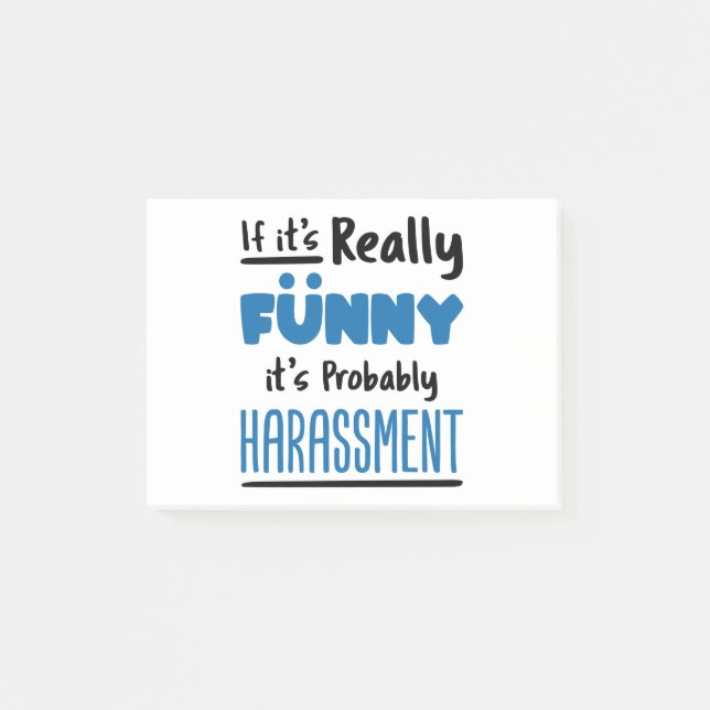 HR Human Resources If It's Really Funny Post-it Notes (Front)