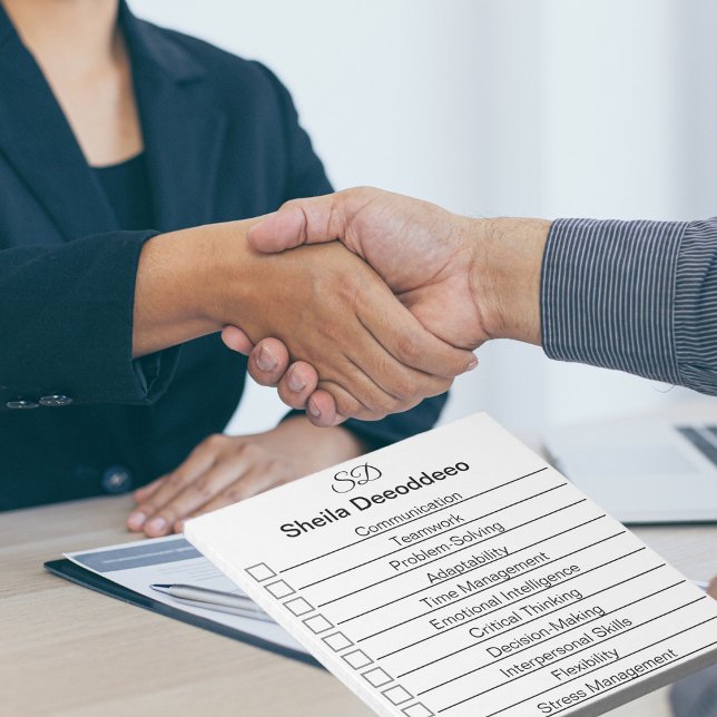 HR Interviewer Soft Skills Checklist Notepad (Creator Uploaded)