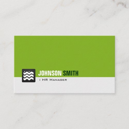 HR Manager - Organic Green White Business Cards