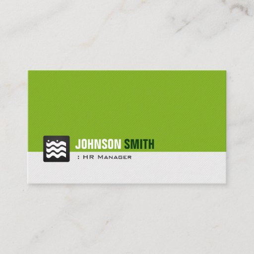 Customizable HR Manager - Organic Green White Business Cards