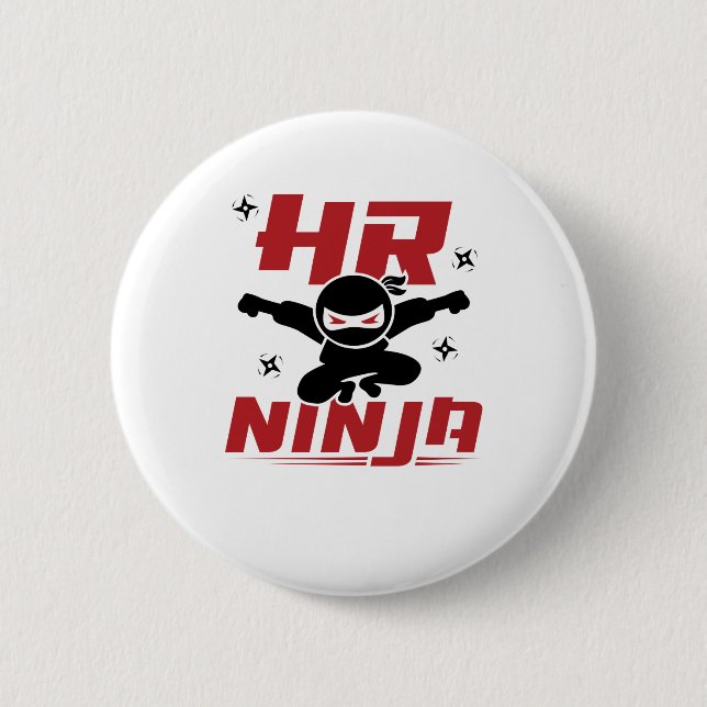 HR Ninja Human Resources Button (Front)