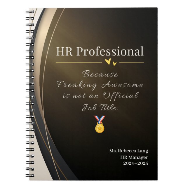 HR Professional Notebook – Funny Custom Gift (Front)