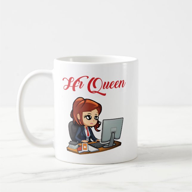 HR Queen Cute Human Resources Women Coffee Mug (Left)