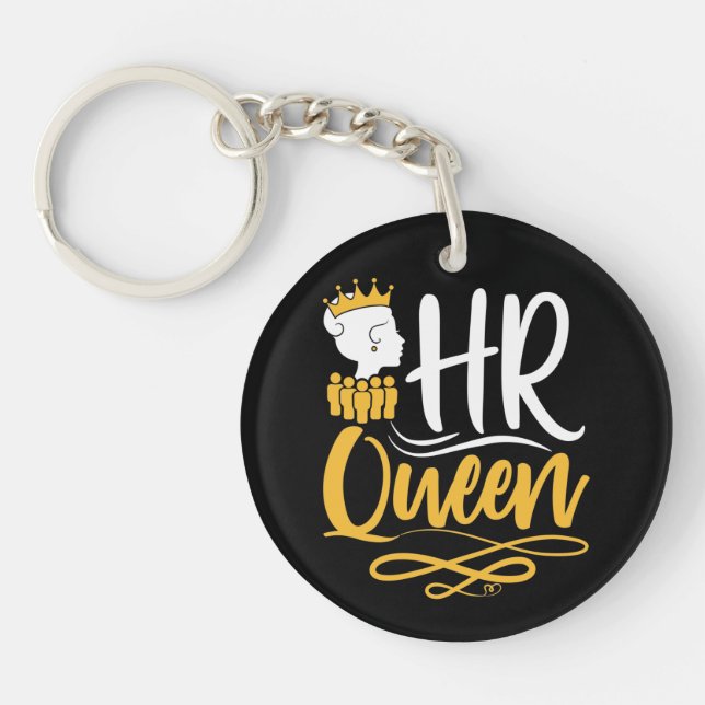 HR Queen Human Resources Manager Women Keychain (Front)