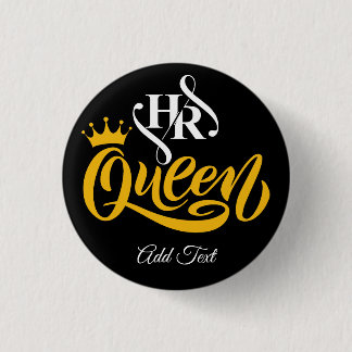 HR Queen Human Resources Women Button