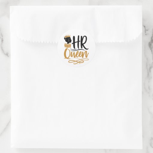 HR Queen Human Resources Women Classic Round Sticker | Zazzle