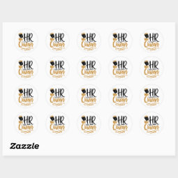 HR Queen Human Resources Women Classic Round Sticker | Zazzle