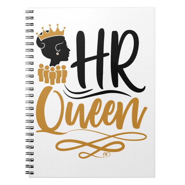 HR Queen Human Resources Women Notebook (Front)
