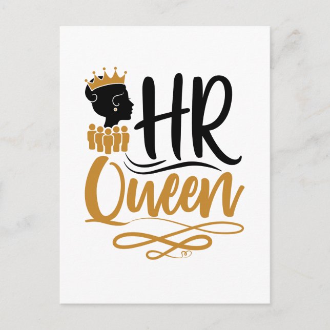 HR Queen Human Resources Women Postcard (Front)