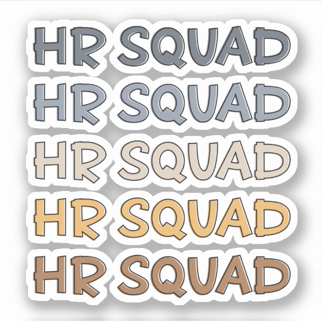 HR Squad Human Resources Team Gifts Sticker (Front)