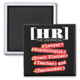 HR Unofficial Funny Human Resources Staff Magnet