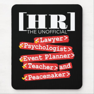 HR Unofficial Funny Human Resources Staff Mouse Pad
