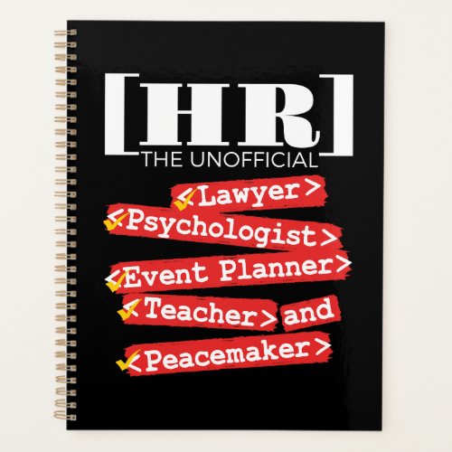 HR Unofficial Funny Human Resources Staff Planner