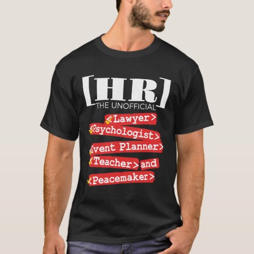 HR Unofficial Funny Human Resources Staff T_Shirt