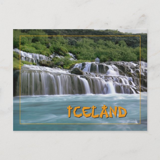 Hraunfossar Iceland Postcard (Front)
